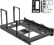Computer Open Case Rack, Powerful Cooling Steel Plate Gaming PC Case Open Frame with Handle, ATX M ATX ITX Mainboard DIY Gaming Computer Open Chassis