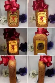 Bedazzled Sparkly Battery Operated Decorative Liquor Bottle (Fireball) Light