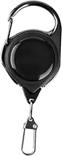 Telescopic Badge Holder | Compact Key Holder, Outdoor Multipurpose Key Chain - Black Wear-Resistant Key Ring,Telescoping Key Chain, Portable Badge Holder for Hiking, Backpacking, Survival