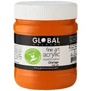 Global Colours Acrylic Paint Zero VOC 500mL Orange