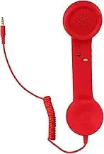 jojofuny Retro Microphone Vintage Phone Handset Universal Landline Handset Landline Supply Wired Headset Replacement Red Abs