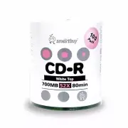 Smartbuy CD-R 52X 700MB/80Min White Top (Non-Printable) Blank Media Record Disc