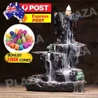 Waterfall Mountain Backflow Ceramic Smoke Incense Burner Censer Holder 100 Cones