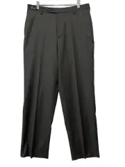 DOCKERS COLLECTION Men's Wool Blend Flat Front Brown Dress Pants 32X32 NWT