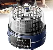 Multifunctional Integrated Rice Cooker, Air Fryer, 80-200℃ Temperature Control and 120min Timer, 360° Circulating Heating, for Home Kitchen Restaurant D