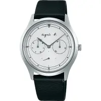 在飛比找Yahoo奇摩購物中心優惠-agnes b. 銀白經典時尚腕錶(VD75-KYF0Z)B