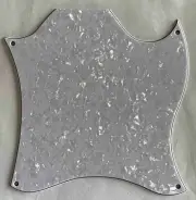 Guitar Pickguard For Gibson SG Blank Full Face Style 4 Ply White Pearl