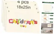 4 Pieces Sublimation Blank Canvas landscape Sublimation Canvas Banner 4pcs