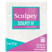 Sculpey III Modelling Clay White Glitter 57g