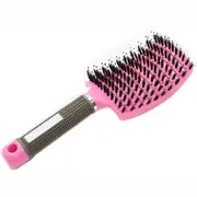 Head Scalp Massage Comb Detangle Nylon Boar Bristle Brush Smooth Hair