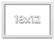 18x12 Shadow Box High Gloss White Display Frame | 1.625 Inches Deep | 1 Inch Mou