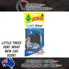 Little Trees Air Freshener Vent Wrap New Car Scent 4 Pack - Car Truck Home