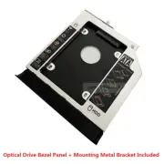 2nd HDD SSD Hard Drive Optical Caddy for HP ProBook 640 645 650 655 G2 + Bezel