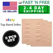3D Fake Skin Practice Sheets for Microblading, PMU, Tattoo - 3pcs Set -