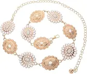 [FOMIYES] Antique Metal Waist Chain for Women Adjustable Jewelry Stylish Beach Accessory for Festivals and Daily Wear Western Flair Design