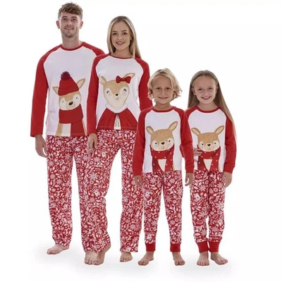 Christmas Family Matching Pyjamas XMAS Adults Kids Nightwear PJS Pajamas Size AU