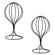 2 Pieces Modern Metal Hat Stands Durable Stable Cap Rack Wigs Holder Hat Display Stand Adult Hat Rac