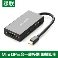 在飛比找樂天市場購物網優惠-綠聯minidp轉hdmi/vga/dvi轉換器接頭三合一筆