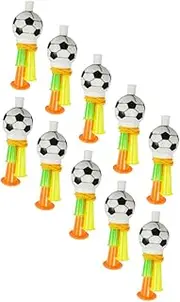 Kisangel 10Pcs Football Game Trumpet Noise Maker Props Loud Cheering Horns for Fans Stadium Party Celebration Accessories