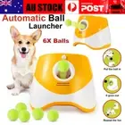 Auto Dog Ball Launcher Thrower Automatic Tennis Fetch Throwing Machine 6 Balls