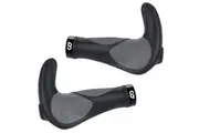 CyclingDeal Mountain Bike Grips Bicycle Handlebar Grips - Soft Gel Ergonomic Bike Handlebar Grips Anti-Slip Design MTB Grips with Bar Ends - Black