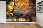 3D Girl Graffiti Wallpaper Wall Mural Removable Self-adhesive 63