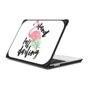MacBook Pro 13-inch (M1 / M2 / Intel) Bounce Case Modern black brush strokes typography stand tall pink flamingo
