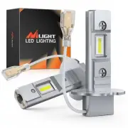 Nilight EF1 H3 LED Fog Light Bulbs 200% Brightness 6000K Cool White 1:1 Mini