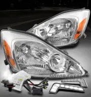 FOR 04-05 TOYOTA SIENNA MINI VAN CHROME HEADLIGHTS HEADLAMP W/LED DRL SIGNAL+HID (for: Toyota)