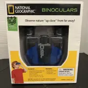 National Geographic Binoculars Blue w/ Black Soft Case, Wrist Strap Kids NIB