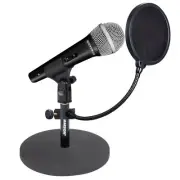 Rockville Microphone+Desktop Mic Stand+Pop Filter 4 Recording, Studio, Podcast
