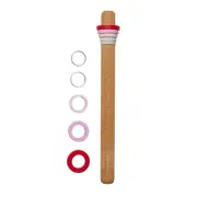 Adjustable Silicone Rolling Pin – 11-Piece Teak Wood Rolling Pin Set with Mea...