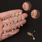 Zircon Stone Cartilage Earring Conch Tragus Helix Cartilage Piercing Ear Stud _
