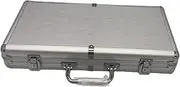 Vaveren Aluminum Alloy Chip Case Transport Cards Holder, Professional, Storage Container Storage Case Protection Large Capacity Empty, L