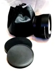 72mm Professional 2.0x Telephoto Lens for DC DV Camera Cannon Nikon w Bag