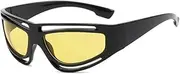 [HCHES] Vintage Cat Eye Hollow Sunglasses Women Outdoor Sports Driving Mirror Goggles Shades UV400 Men Sun Glasses