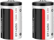 HOUYIBO 2PCS ER14250 3.6V 1200mAh 1/2AA Long Service Life Non-Rechargeable Disposable Lithium Battery Backup Power for Machine Tools
