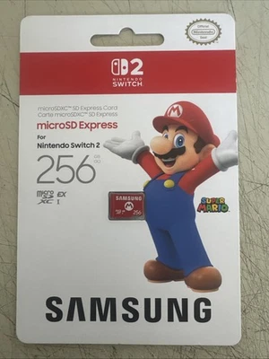 SEALED - Nintendo Switch 2 Micro SD Express Card 256GB - Super Mario Edition