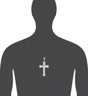LARGE 3.1" Sterling Silver Cross with Dove Charm Pendant Necklace with 24" Chain
