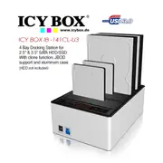 ICY BOX 4 bay JBOD docking and cloning station with USB 3.0 for SATA hard disks and SSDs (IB-141CL-U3)