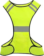Biqing Hi Vis Vest High Visibility Reflective Vest Hi Viz Safety Jackets for Running Walking Cycling Jogging., Yellow, l