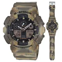 在飛比找Yahoo!奇摩拍賣優惠-G-SHOCK 叢林煙霧 迷幻重機械風格運動錶-大地棕 GA