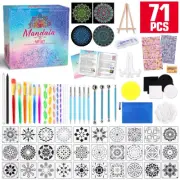71PCS Mandala Dotting Tools Painting Kit - Rock Dot Paint Stencils Tool Set Art