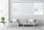 BLIND-X Zebra Blinds for Window, Privacy Light Filtering Control with Double Roller Blinds, Home Roller Curtains, Window Shades for Home, Office and Door 178 cm