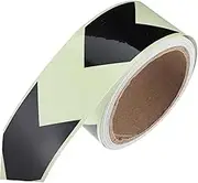 TEHAUX Glow in The Dark Luminous Tape Fluorescent Orange Stairs Tape for Directions Indication 1 Roll