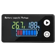 Battery Capacity Meter | Portable Voltage Meter for Batteries | Battery Voltage Indicator, LED Color Screen, Motorcycle Battery Capacity Tester for Golf Cart Marine RV