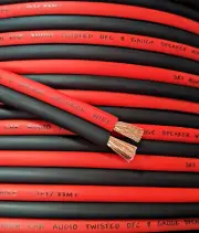 25' feet OFC TRUE 8 Gauge AWG RD/BK Oxygen Free Speaker Wire Car Home Audio