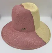 Borsalino Claudette Panama Fantasia Bicolor Fedora Made in Italy 100% Straw