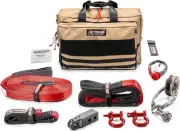 Factor 55 Sawtooh Black Hitchlink and Recovery Bag | Recovery Kit for Jeeps,...