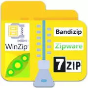 File Archiver Bundle - 7Zip-WinZip-Bandzip-Peazip-Express Zip-ZipWare - CD-ROM